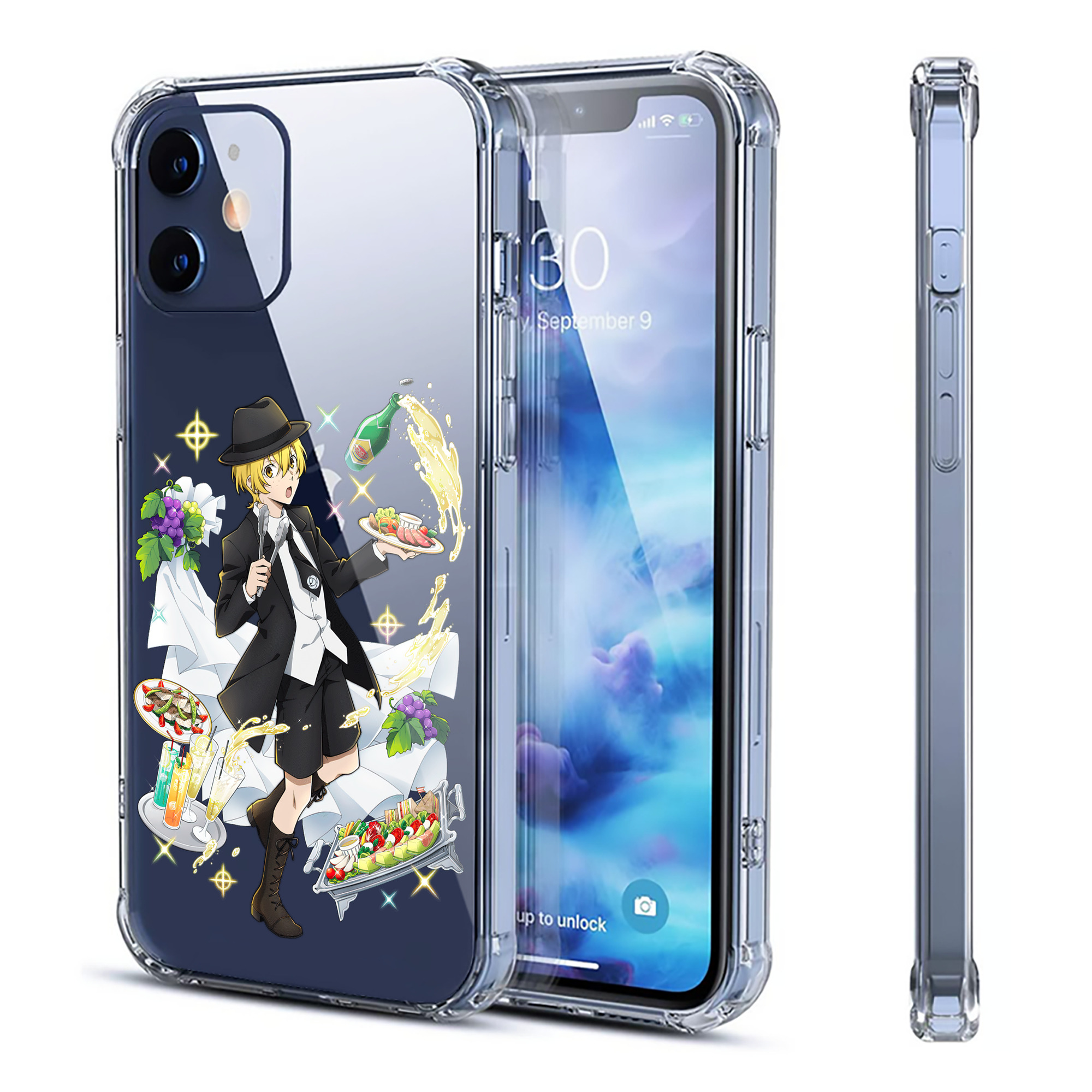 （画像用） 文豪ストレイドッグス Bungo Stray Dogs 【iPhone 12シリーズ対応】透明スマホケース（クリアソフトケース）